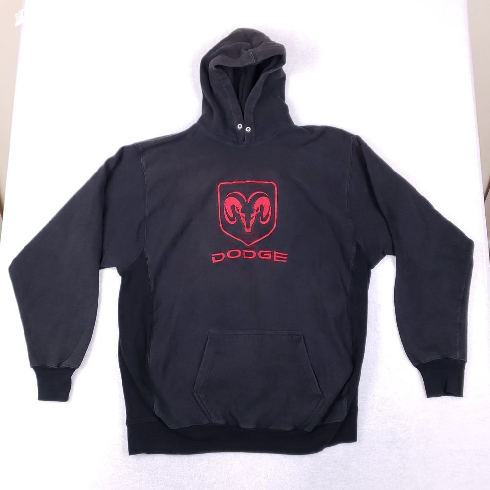 Dodge Embroidered‎ Ram Shield Hoodie XXL Black